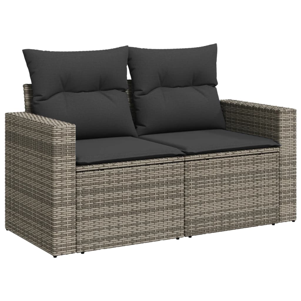 11 részes szürke polyrattan kerti ülőgarnitúra párnákkal 11 részes szürke polyrattan kerti ülőgarnitúra párnákkal