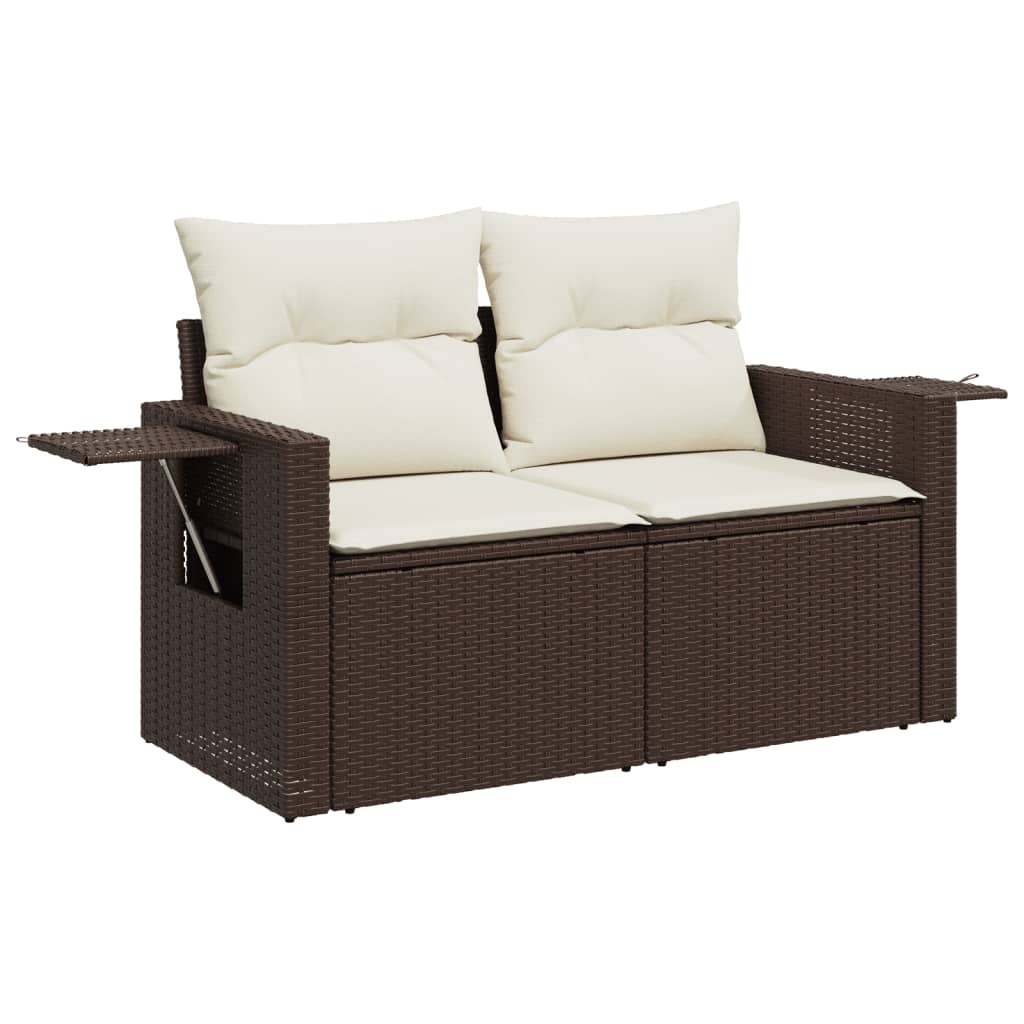 6 részes barna polyrattan kerti ülőgarnitúra párnával 6 részes barna polyrattan kerti ülőgarnitúra párnával