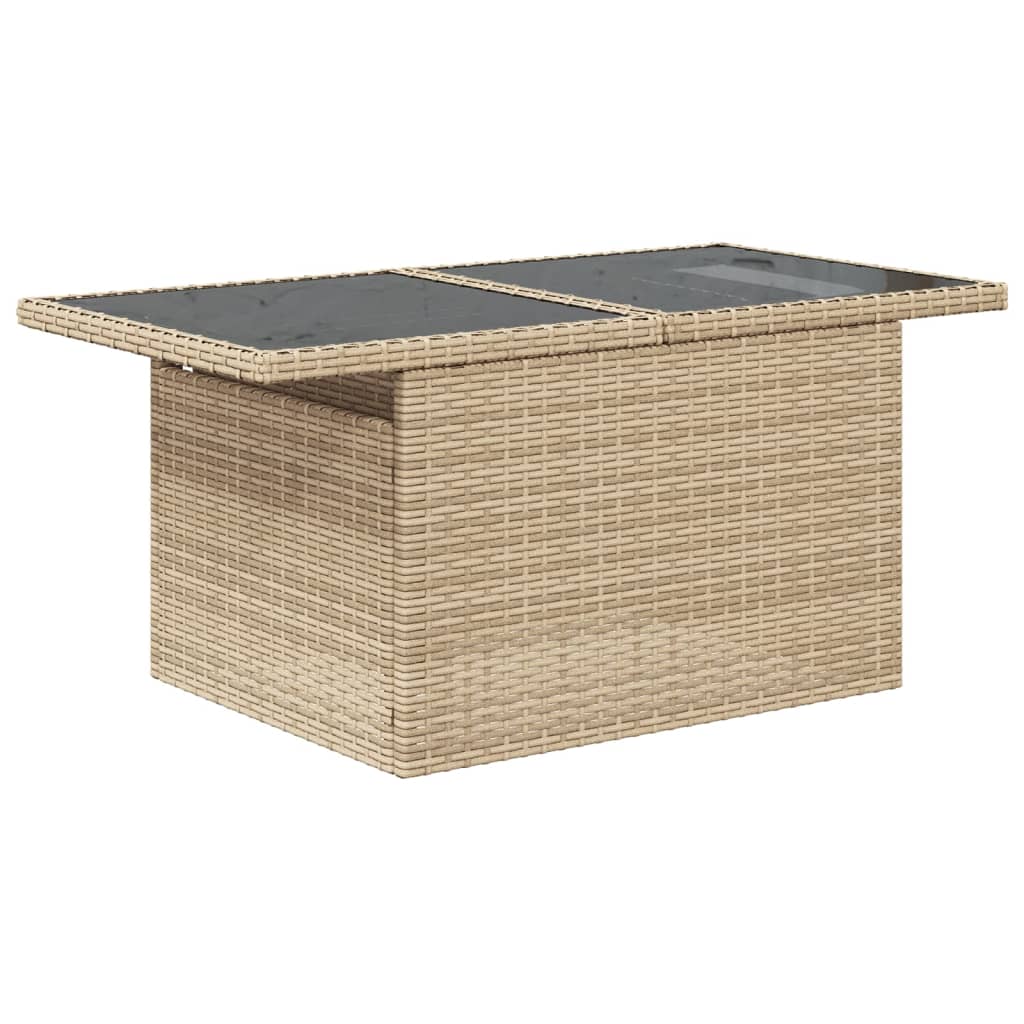 11 részes bézs polyrattan kerti ülőgarnitúra párnákkal 11 részes bézs polyrattan kerti ülőgarnitúra párnákkal