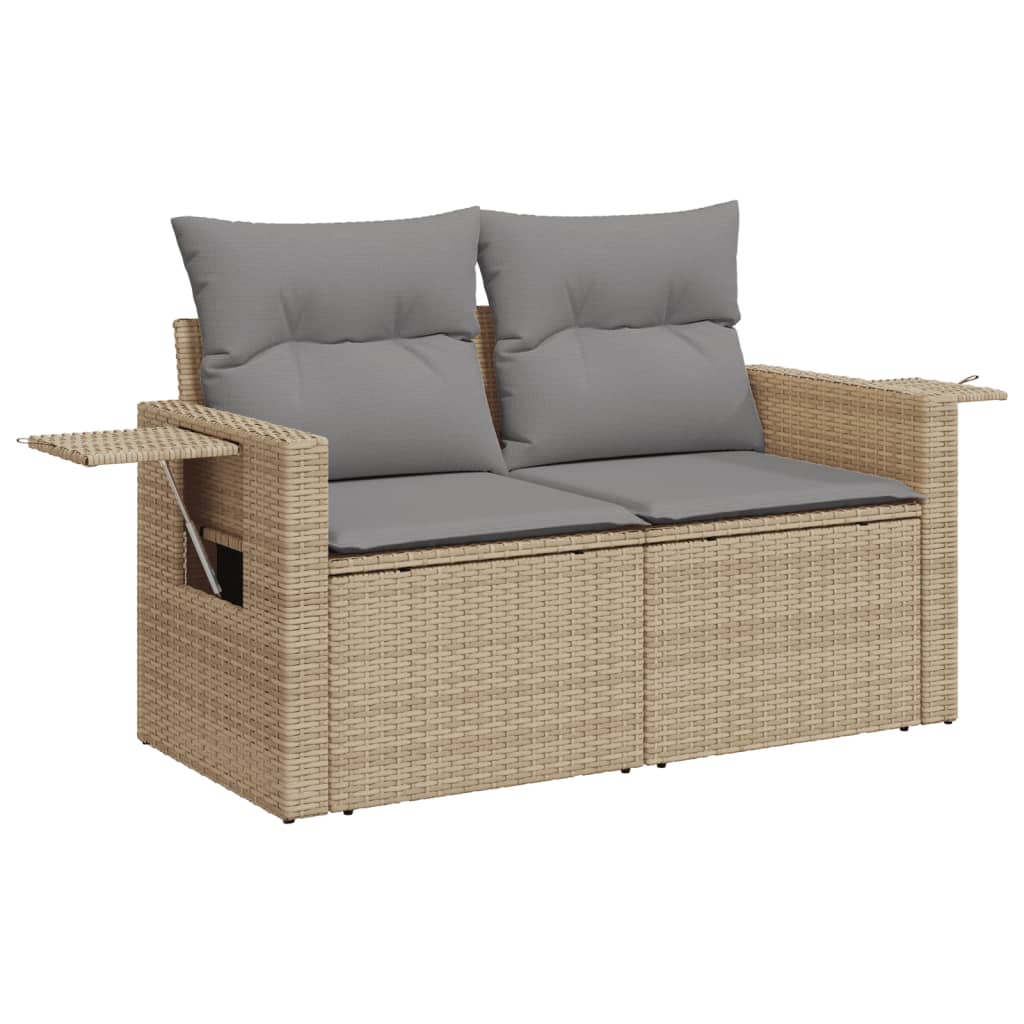 11 részes bézs polyrattan kerti ülőgarnitúra párnákkal 11 részes bézs polyrattan kerti ülőgarnitúra párnákkal
