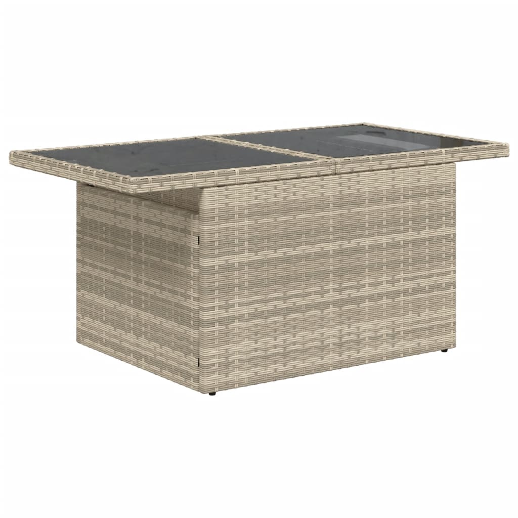 11 részes világosszürke polyrattan kerti ülőgarnitúra párnákkal 11 részes világosszürke polyrattan kerti ülőgarnitúra párnákkal