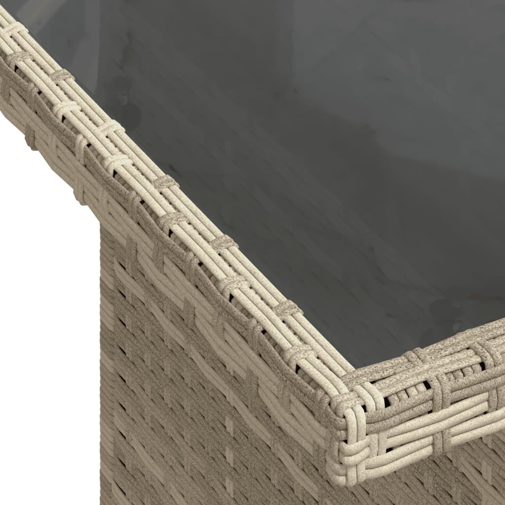 11 részes világosszürke polyrattan kerti ülőgarnitúra párnákkal 11 részes világosszürke polyrattan kerti ülőgarnitúra párnákkal