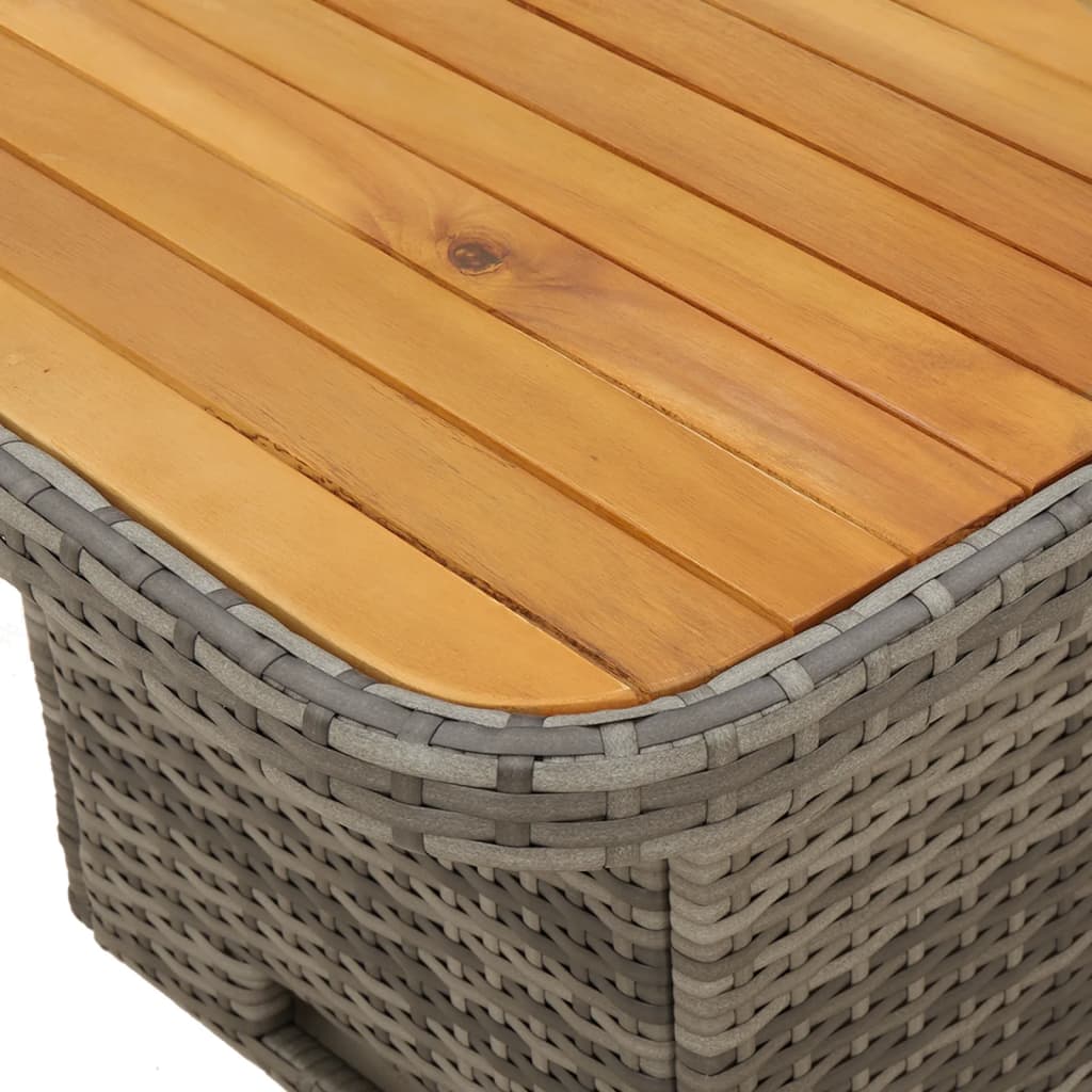 2 részes szürke polyrattan kerti kanapészett párnákkal 2 részes szürke polyrattan kerti kanapészett párnákkal