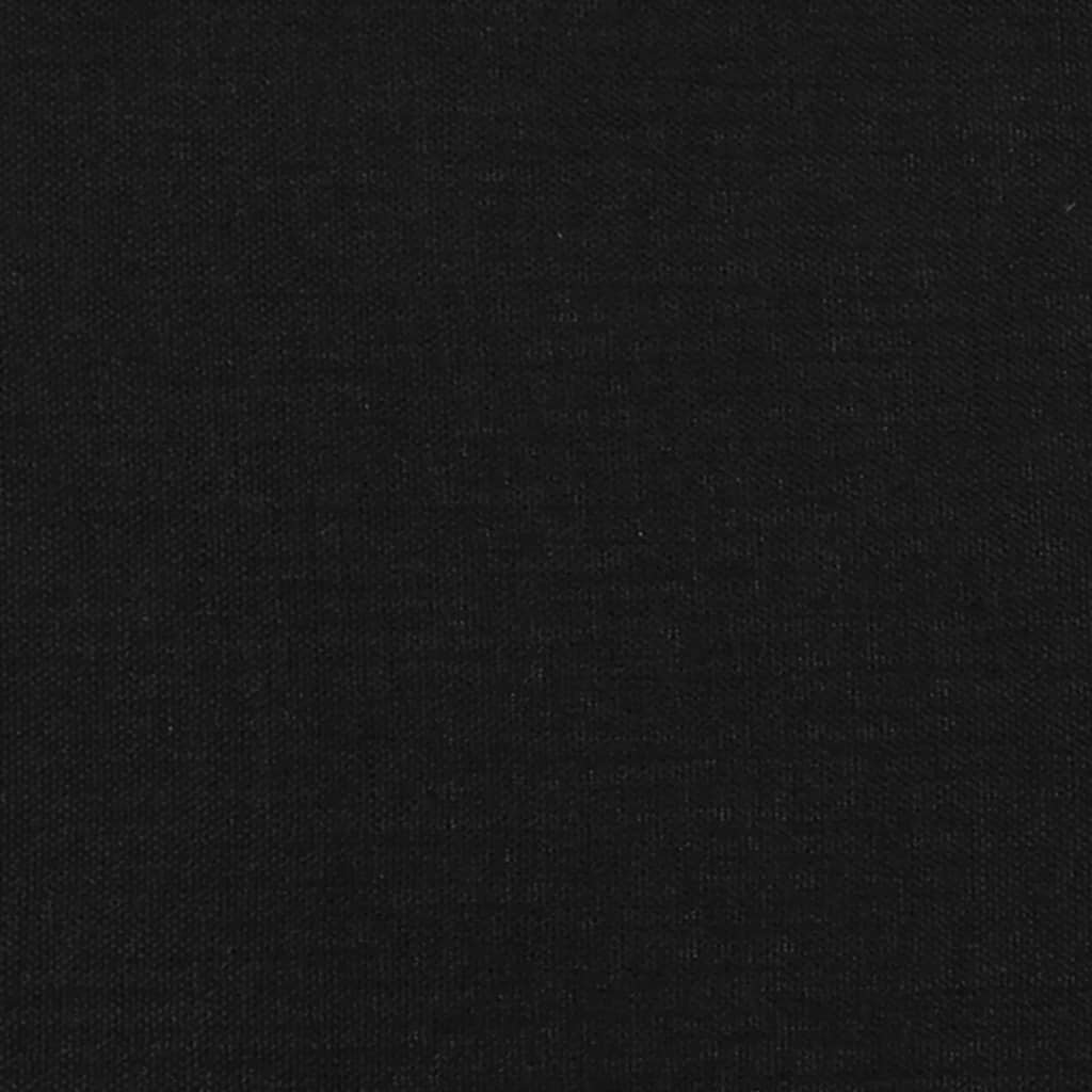 Fekete szövet rugós ágy matraccal 120 x 190 cm