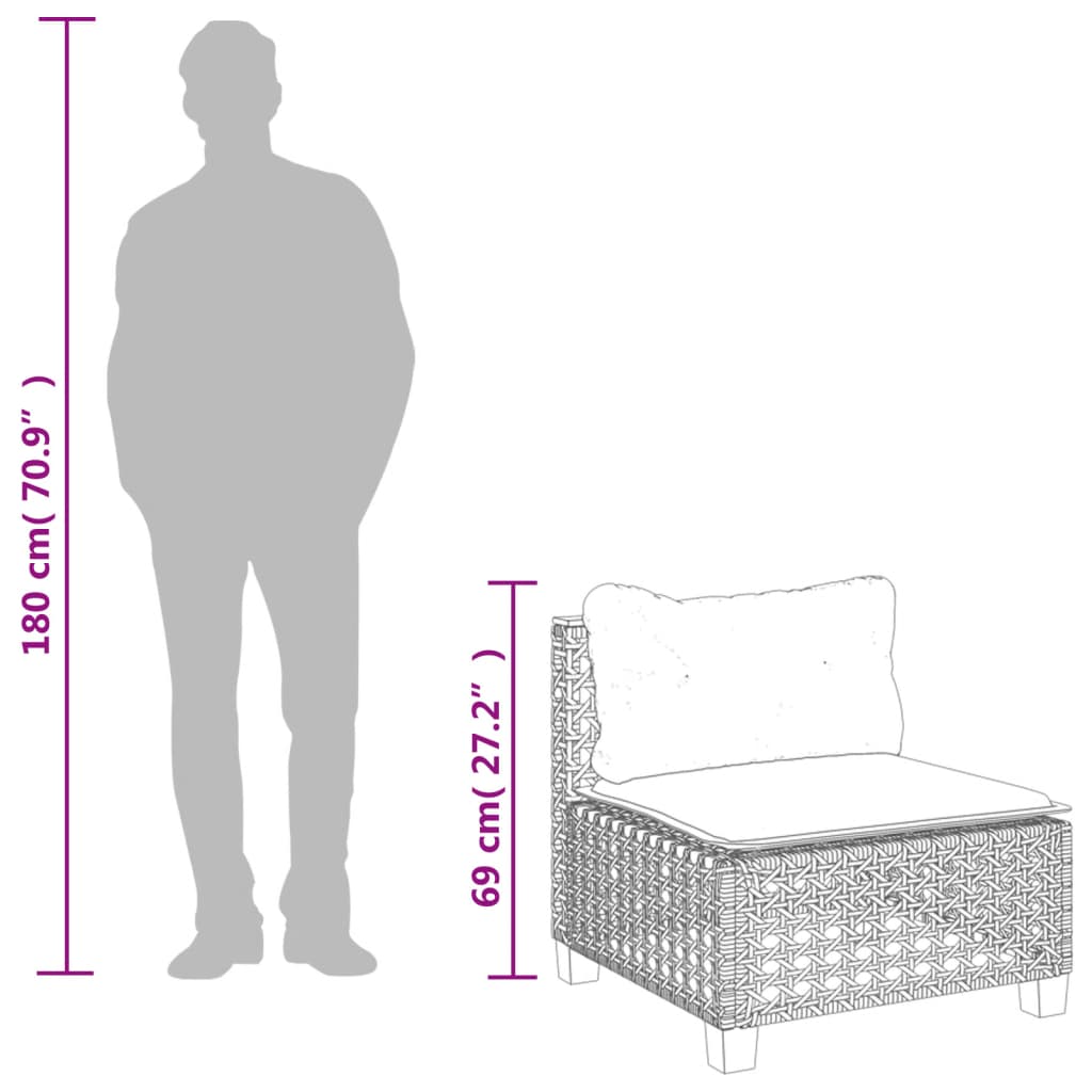 10 részes szürke polyrattan kerti ülőgarnitúra párnákkal 10 részes szürke polyrattan kerti ülőgarnitúra párnákkal