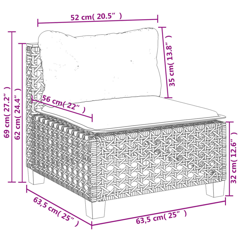 10 részes szürke polyrattan kerti ülőgarnitúra párnákkal 10 részes szürke polyrattan kerti ülőgarnitúra párnákkal
