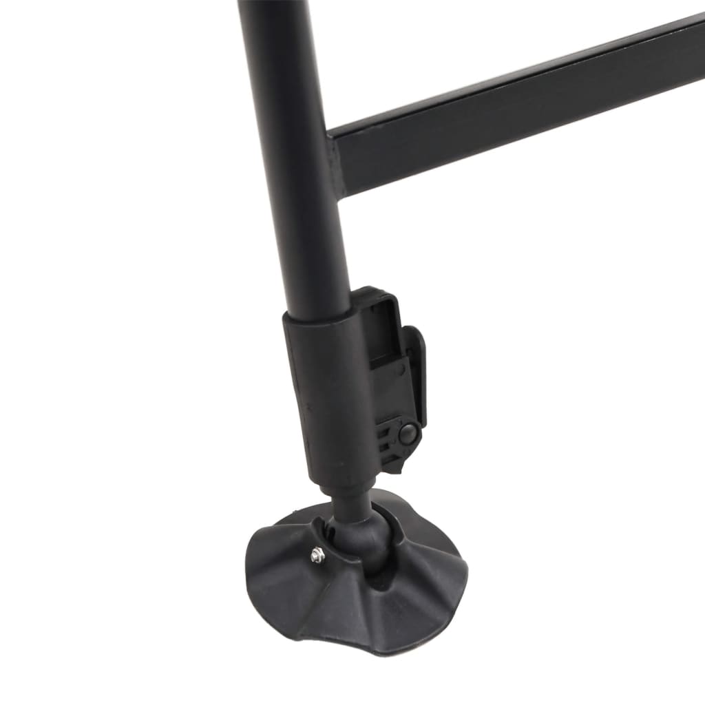 Zöld összecsukható horgászágyszék állítható sárgyűjtő lábbal