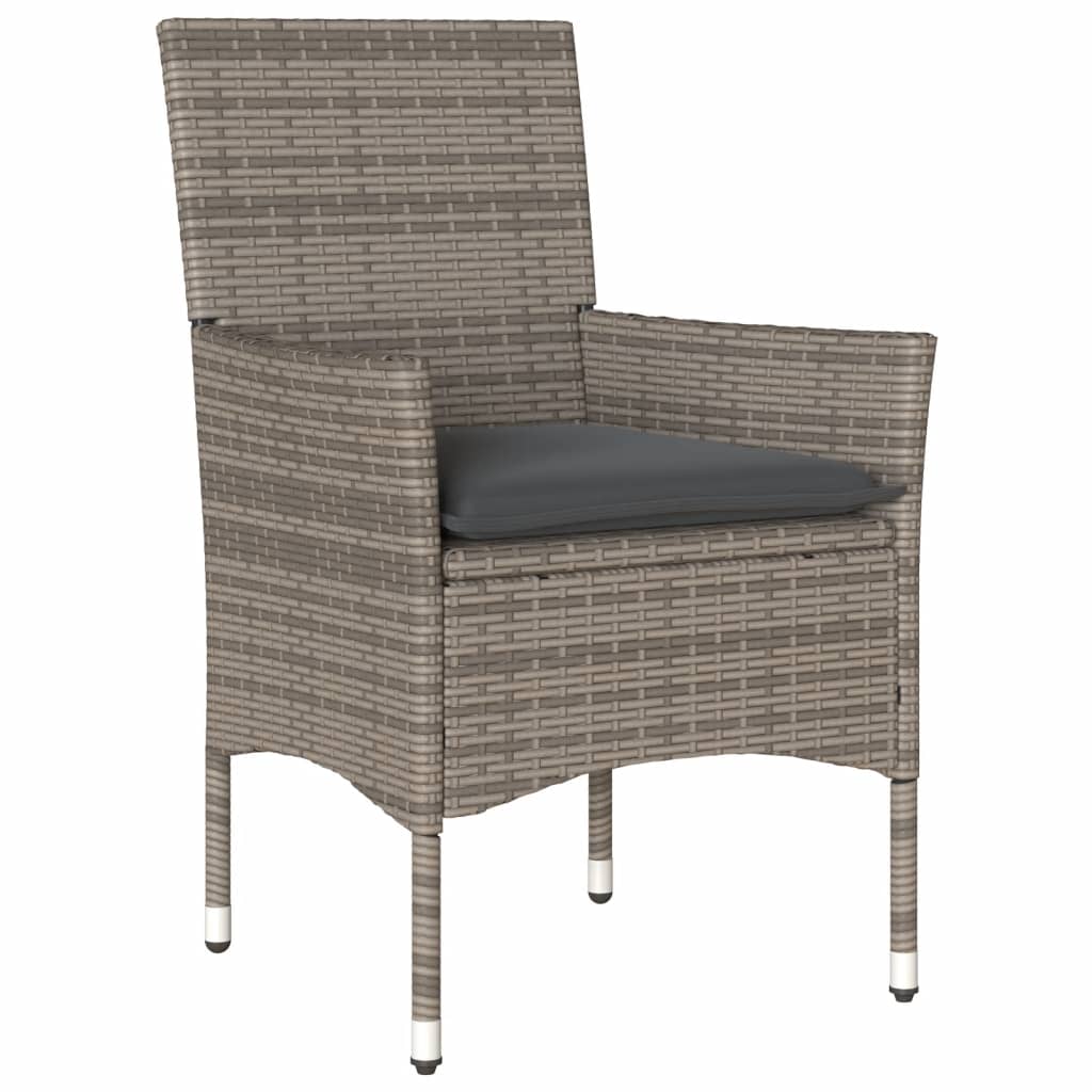 11 részes szürke polyrattan/üveg kerti ülőgarnitúra párnákkal 11 részes szürke polyrattan/üveg kerti ülőgarnitúra párnákkal