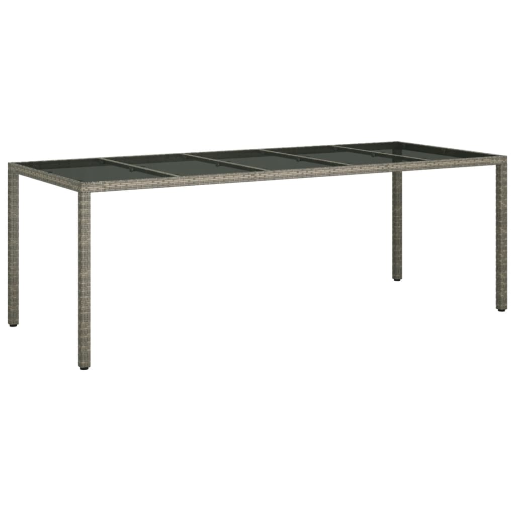11 részes szürke polyrattan/üveg kerti ülőgarnitúra párnákkal 11 részes szürke polyrattan/üveg kerti ülőgarnitúra párnákkal