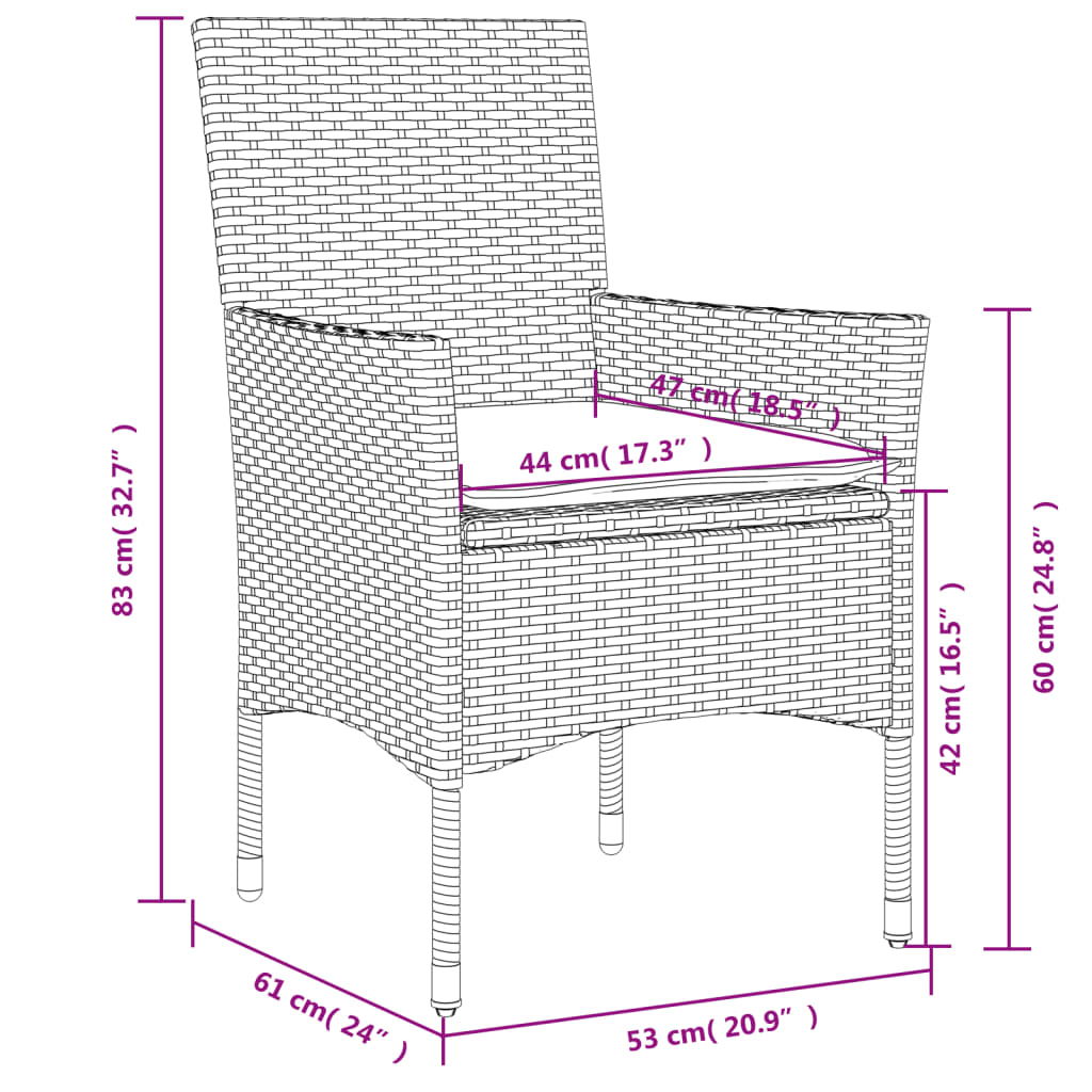 11 részes szürke polyrattan/üveg kerti ülőgarnitúra párnákkal 11 részes szürke polyrattan/üveg kerti ülőgarnitúra párnákkal