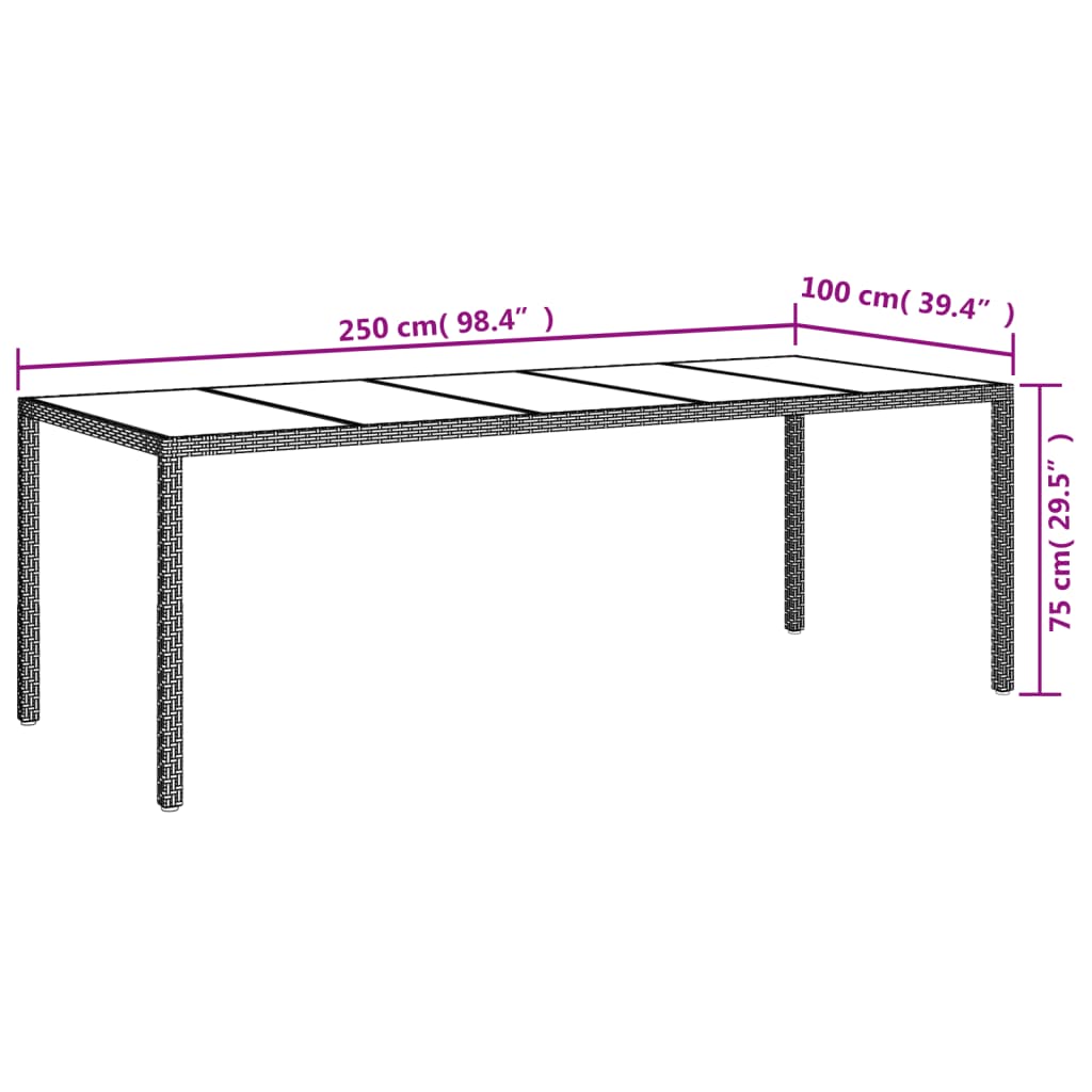 11 részes szürke polyrattan/üveg kerti ülőgarnitúra párnákkal 11 részes szürke polyrattan/üveg kerti ülőgarnitúra párnákkal