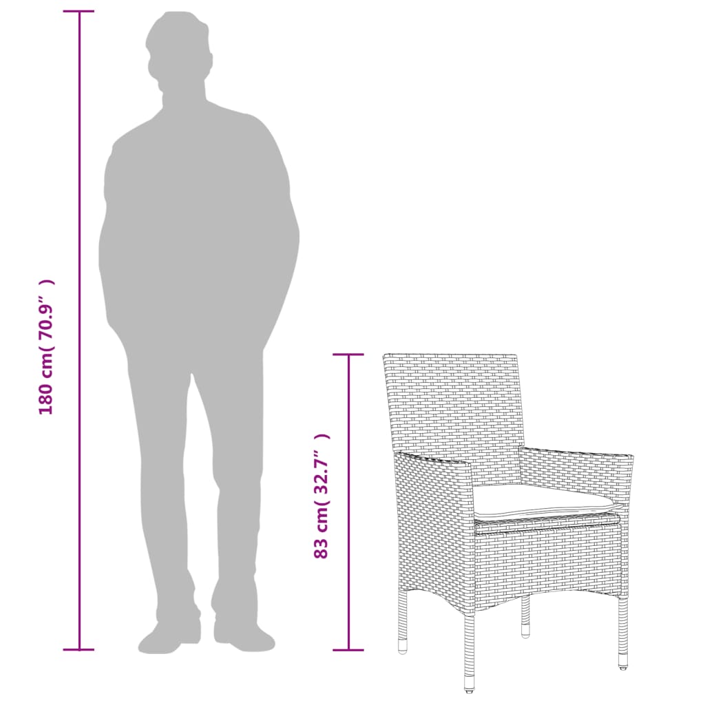 11 részes szürke polyrattan/üveg kerti ülőgarnitúra párnákkal 11 részes szürke polyrattan/üveg kerti ülőgarnitúra párnákkal