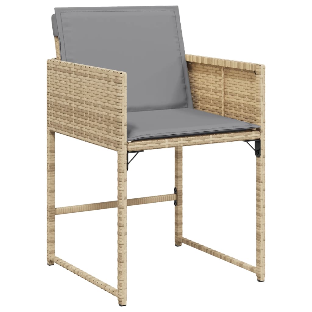 11részes vegyes bézs polyrattan kerti étkezőgarnitúra párnákkal 11részes vegyes bézs polyrattan kerti étkezőgarnitúra párnákkal