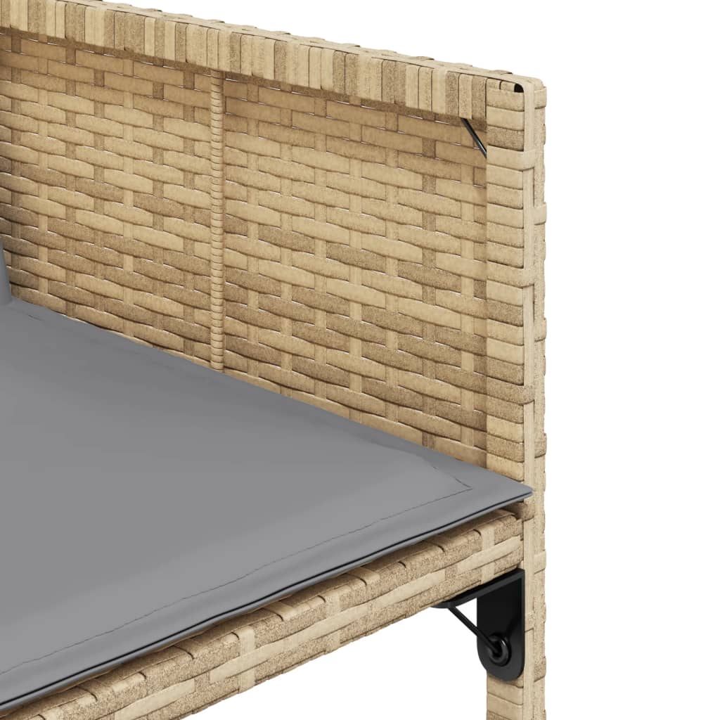 11részes vegyes bézs polyrattan kerti étkezőgarnitúra párnákkal 11részes vegyes bézs polyrattan kerti étkezőgarnitúra párnákkal