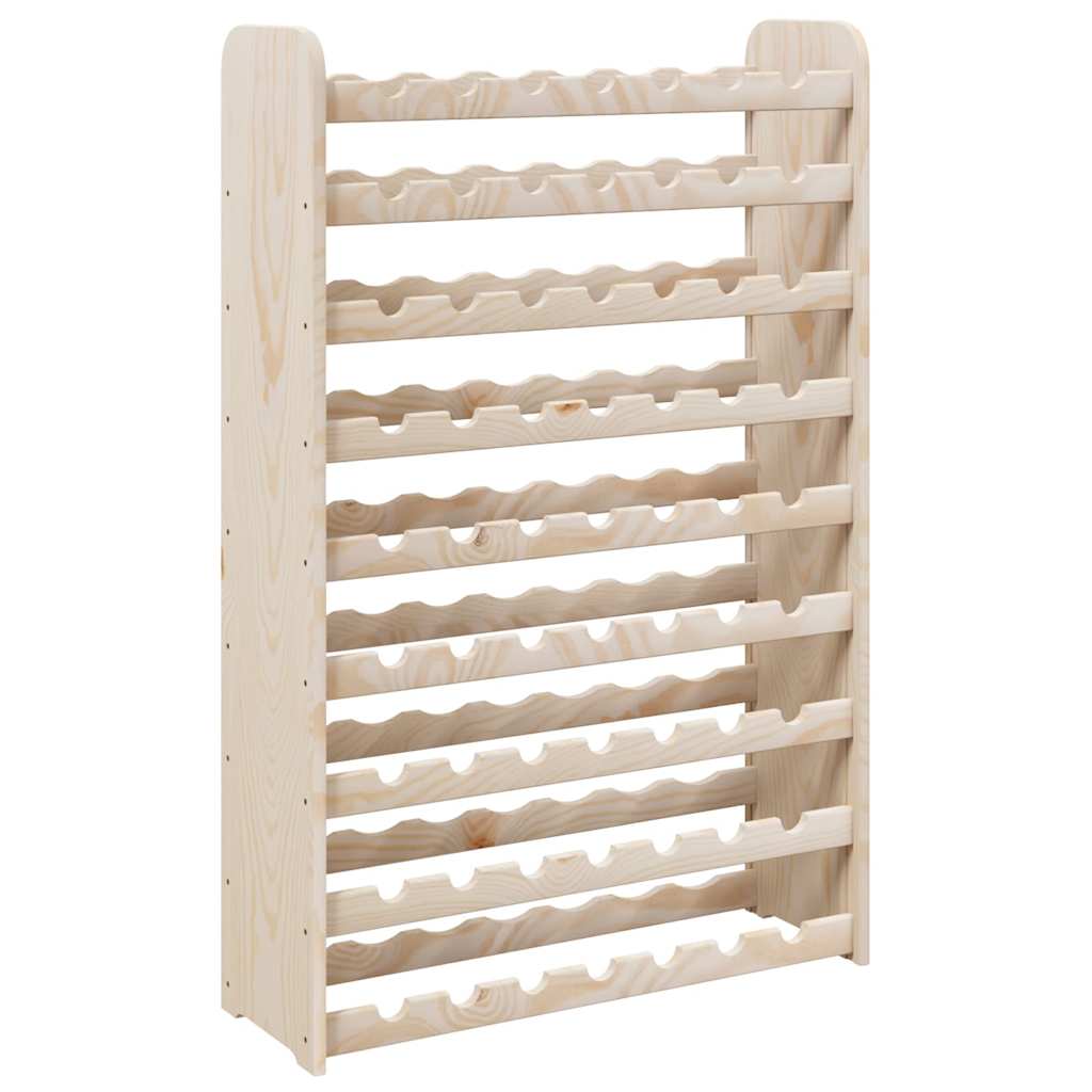 Tömör fenyőfa bortartó állvány 72,5 x 25 x 111,5 cm