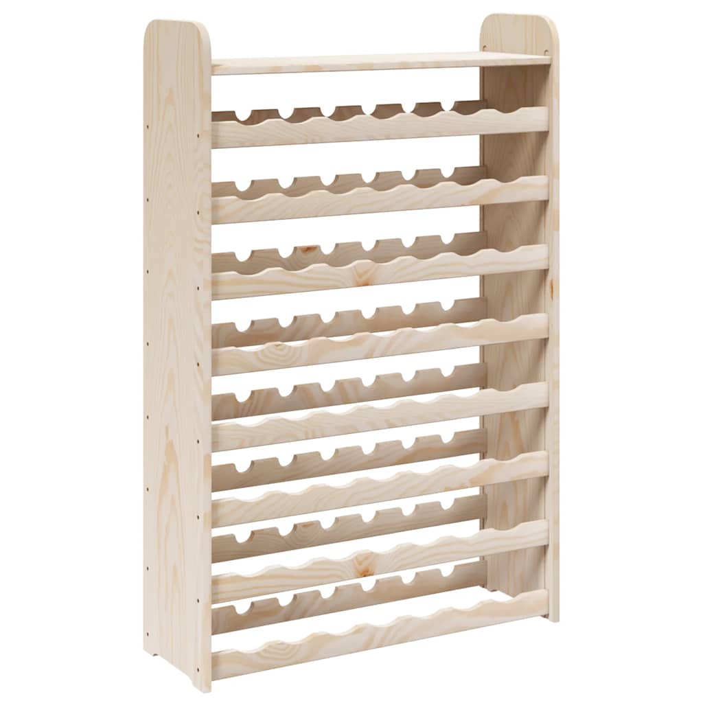 Tömör fenyőfa bortartó állvány tetővel 72,5 x 25 x 111,5 cm