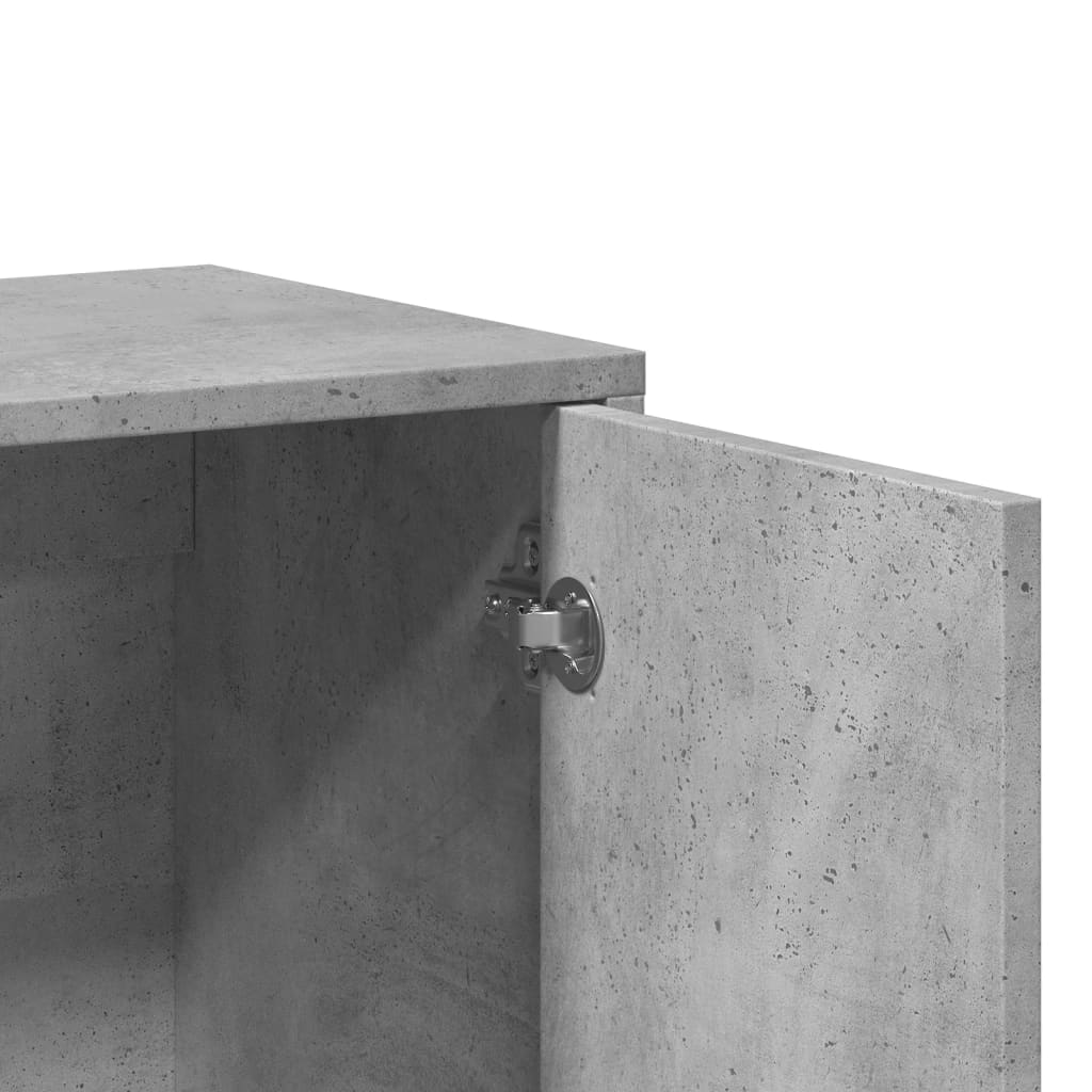 2 db betonszürke szerelt fa tálalószekrény 60 x 31 x 70 cm 2 db betonszürke szerelt fa tálalószekrény 60 x 31 x 70 cm