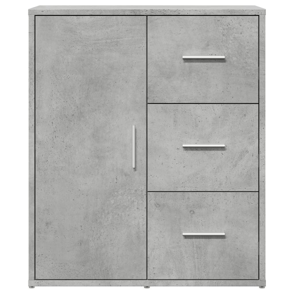 2 db betonszürke szerelt fa tálalószekrény 60 x 31 x 70 cm