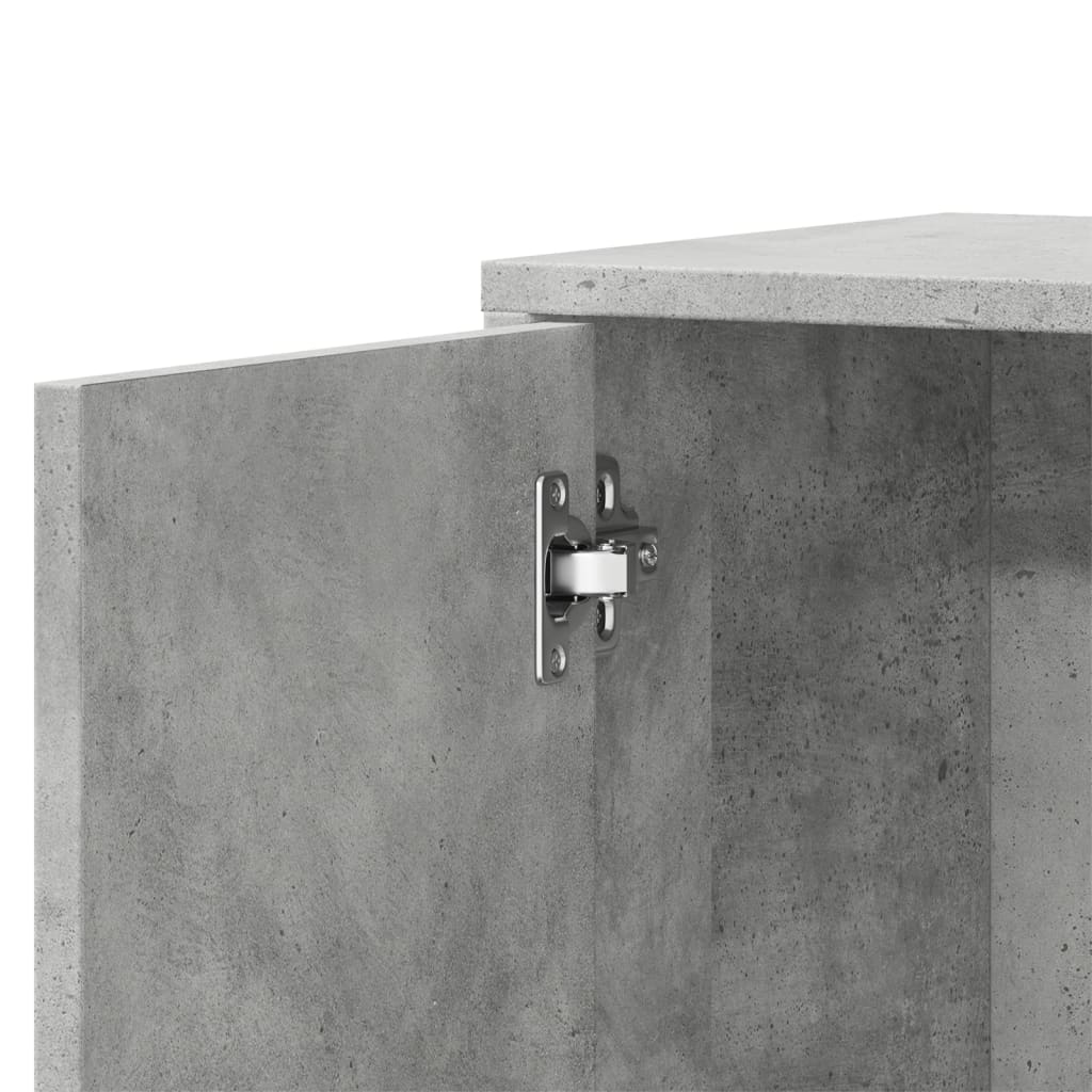 2 db betonszürke szerelt fa tálalószekrény 60 x 31 x 70 cm