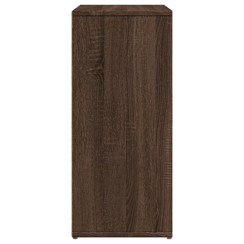 2 db barna tölgy színű szerelt fa tálalószekrény 60x31x70 cm