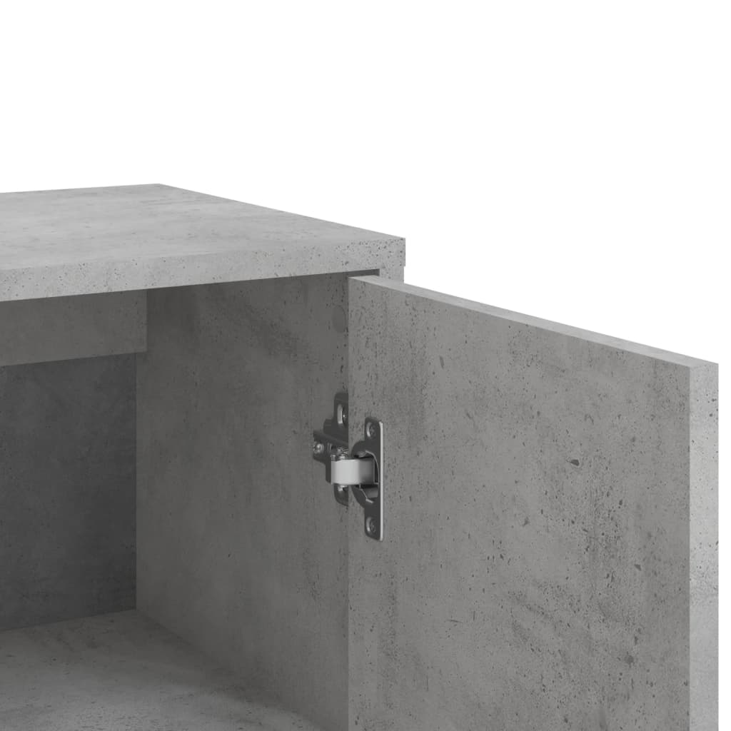 2 db betonszürke szerelt fa tálalószekrény 60 x 31 x 84 cm 2 db betonszürke szerelt fa tálalószekrény 60 x 31 x 84 cm