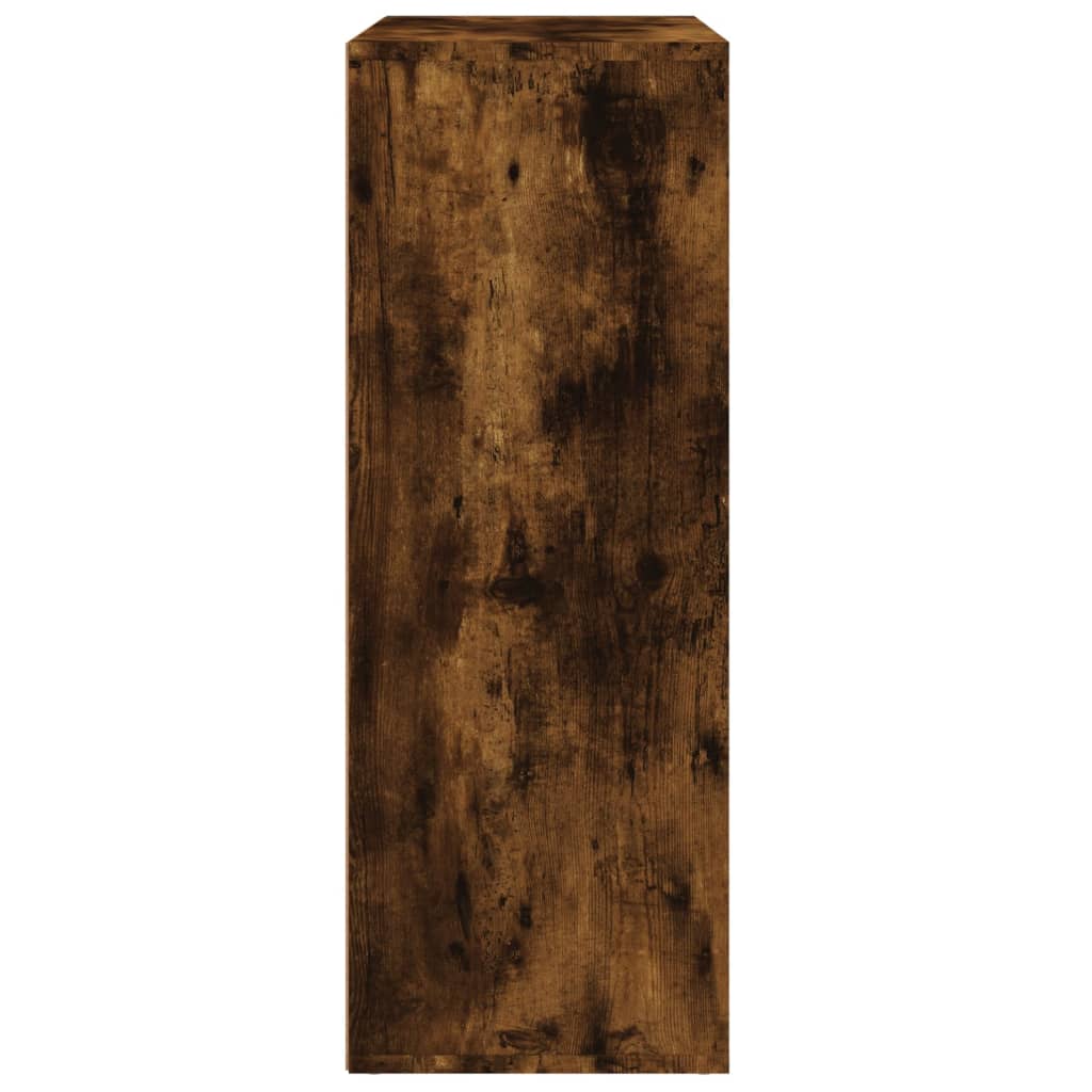 2 db füstös tölgy színű szerelt fa tálalószekrény 60x31x84 cm