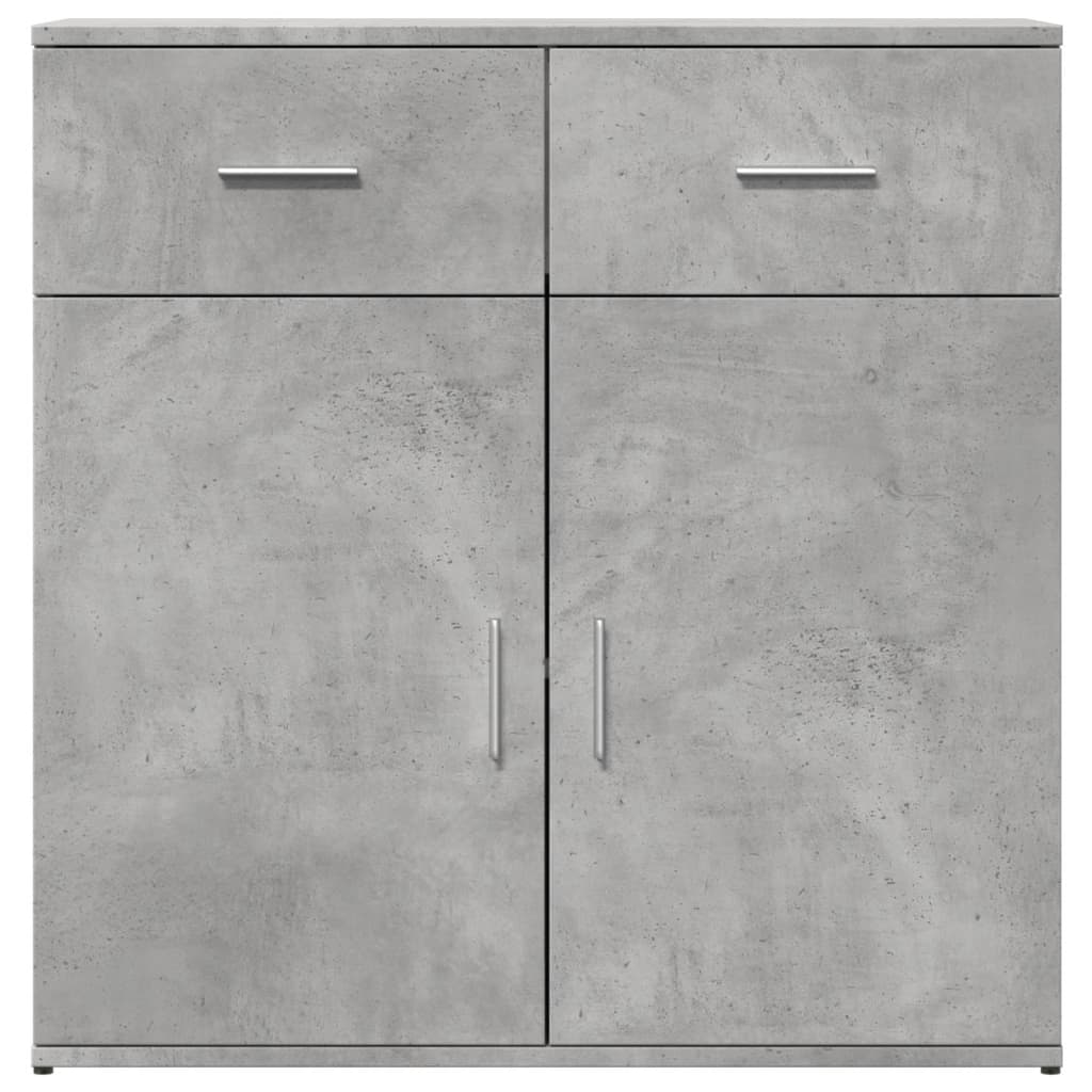 2 db betonszürke szerelt fa tálalószekrény 79 x 38 x 80 cm