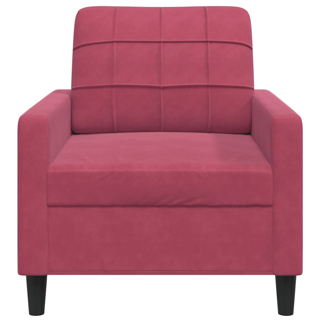 Bordó bársony kanapéfotel 60 cm Bordó bársony kanapéfotel 60 cm