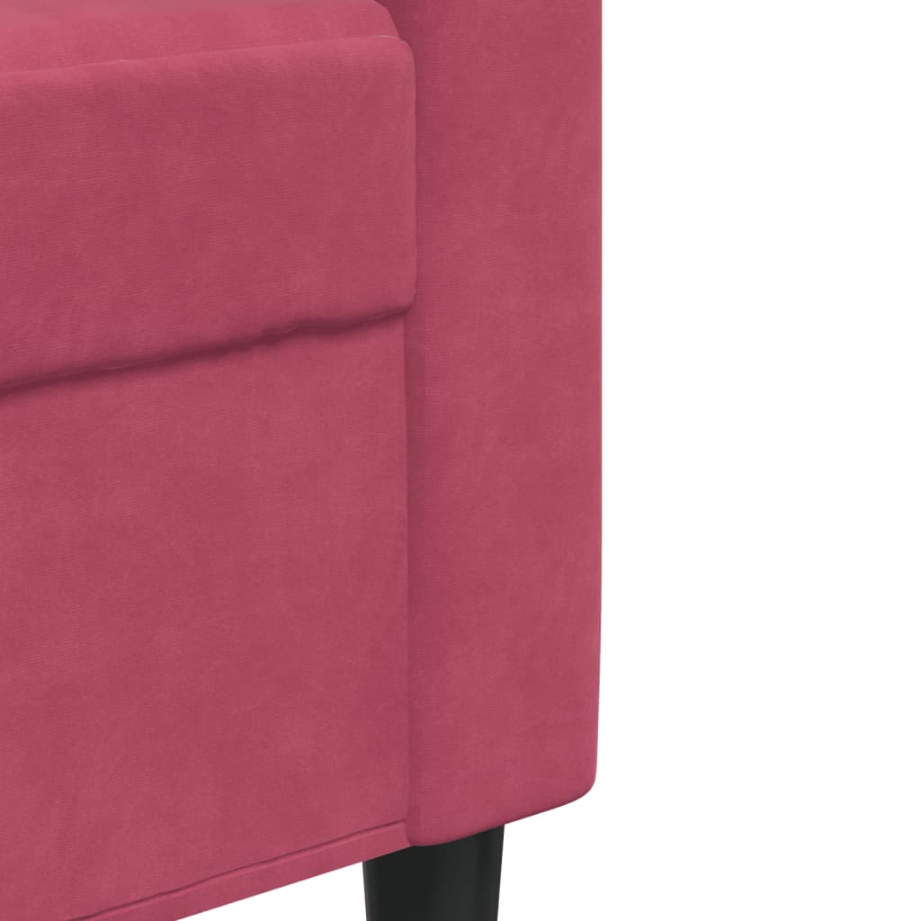Bordó bársony kanapéfotel 60 cm Bordó bársony kanapéfotel 60 cm