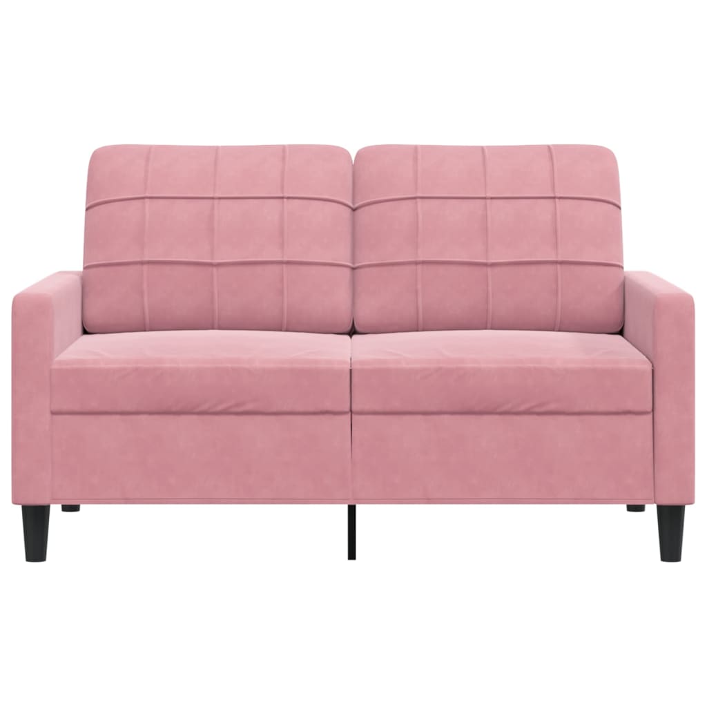 Kétszemélyes rózsaszín bársony kanapé 120 cm Kétszemélyes rózsaszín bársony kanapé 120 cm