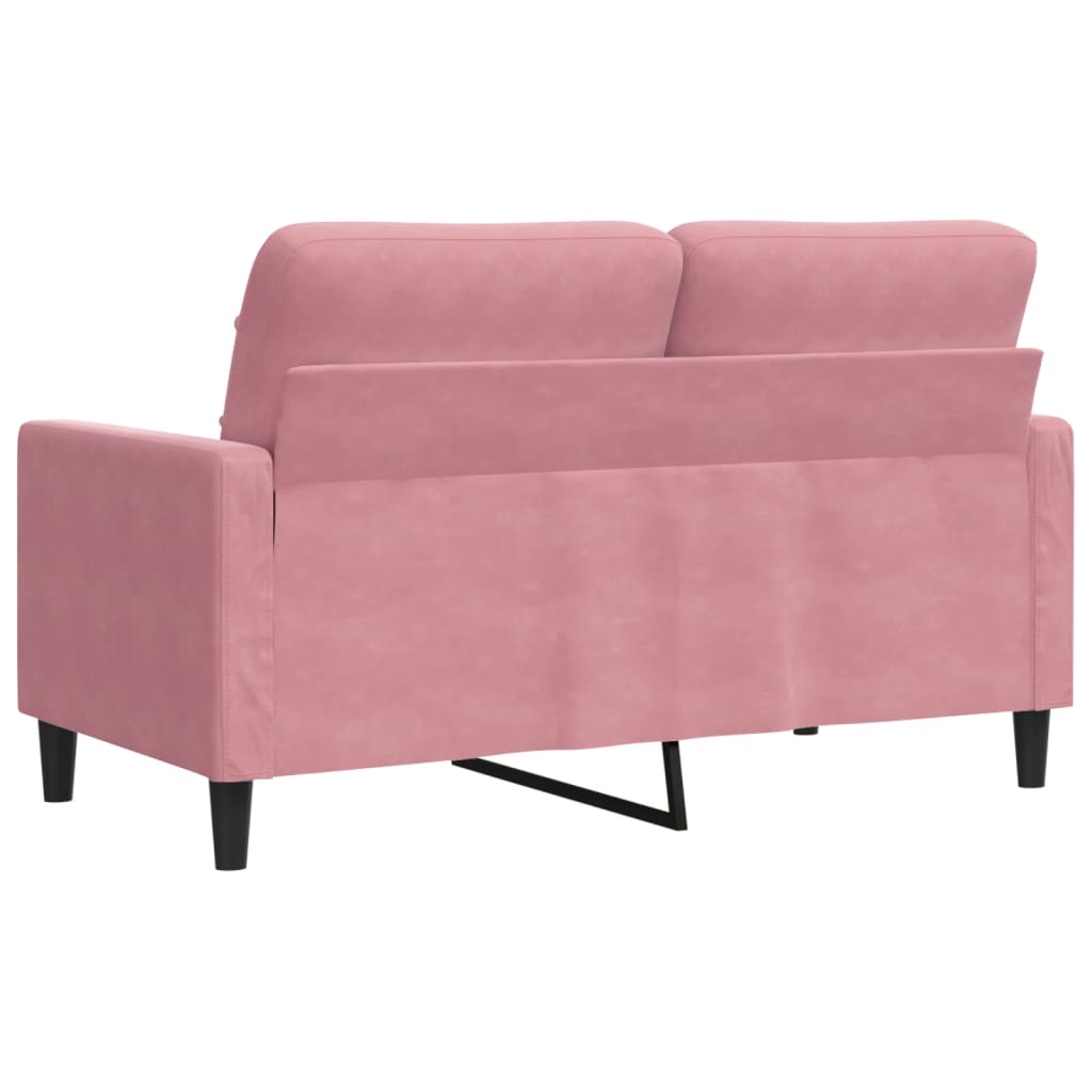 Kétszemélyes rózsaszín bársony kanapé 120 cm Kétszemélyes rózsaszín bársony kanapé 120 cm