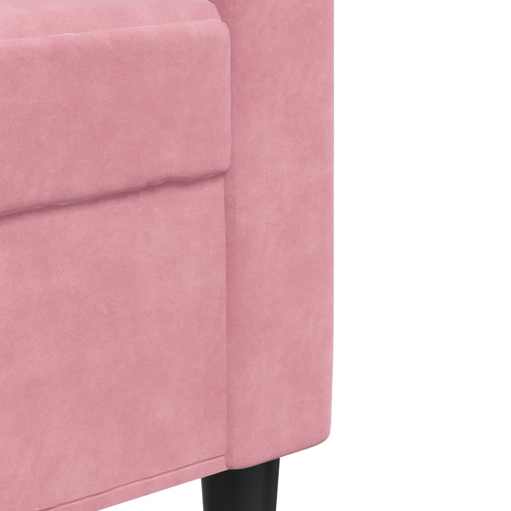 Kétszemélyes rózsaszín bársony kanapé 120 cm Kétszemélyes rózsaszín bársony kanapé 120 cm