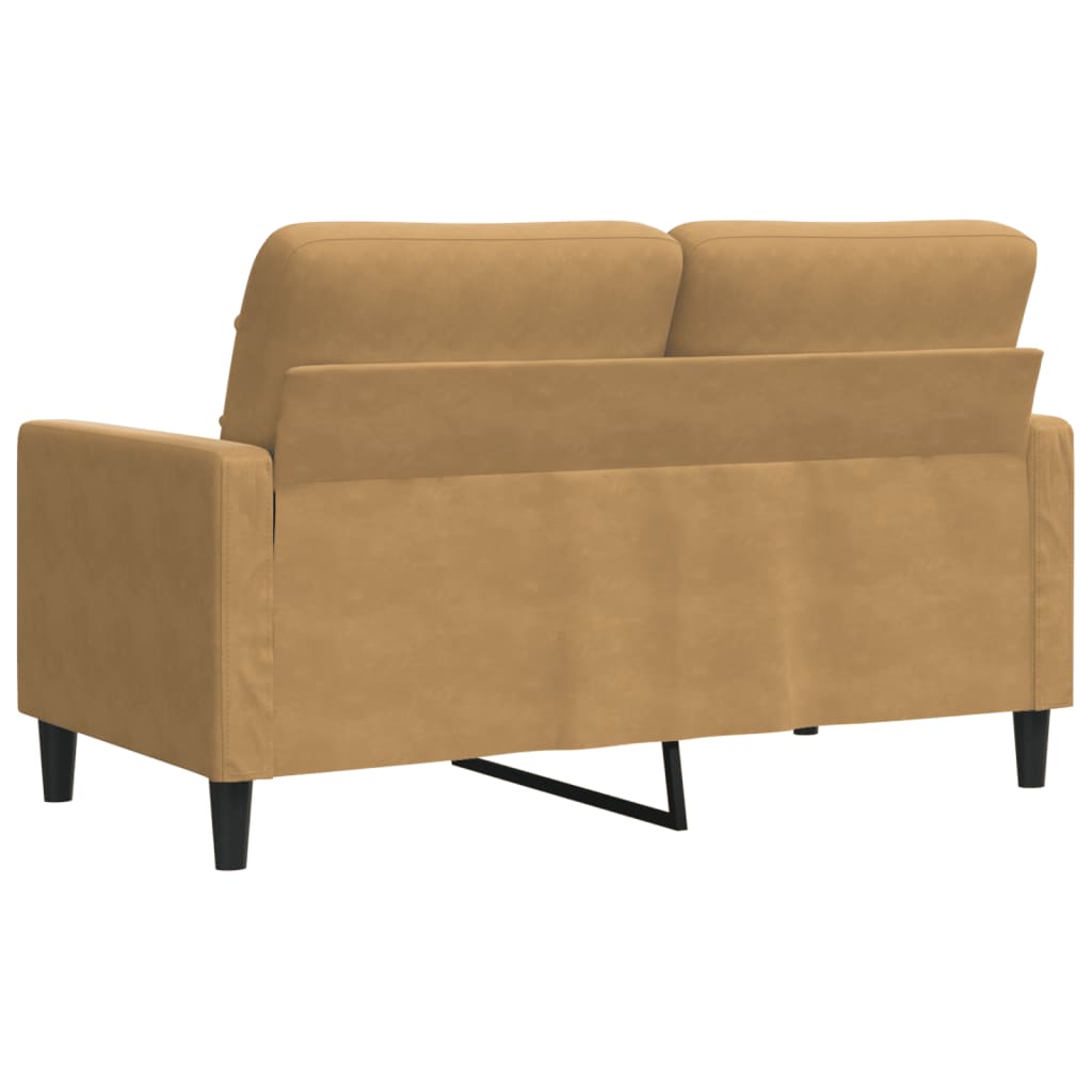 Kétszemélyes barna bársony kanapé 120 cm Kétszemélyes barna bársony kanapé 120 cm
