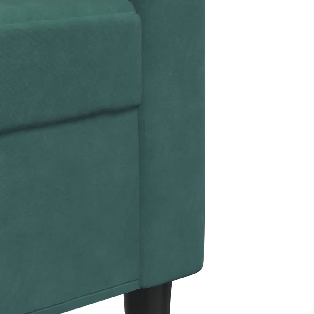 Kétszemélyes sötétzöld bársony kanapé 140 cm Kétszemélyes sötétzöld bársony kanapé 140 cm
