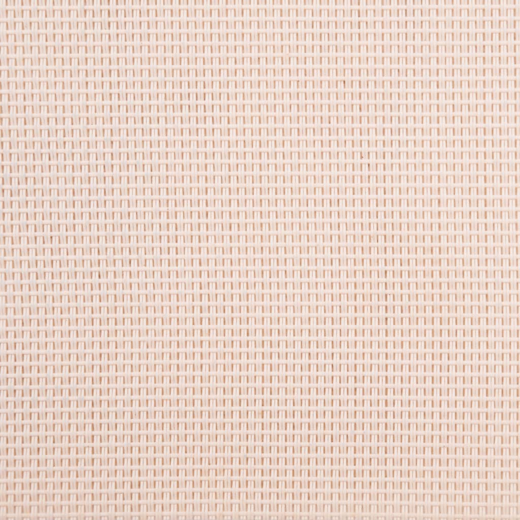 2 db krémszínű tömör akácfa és textilén napozóágy