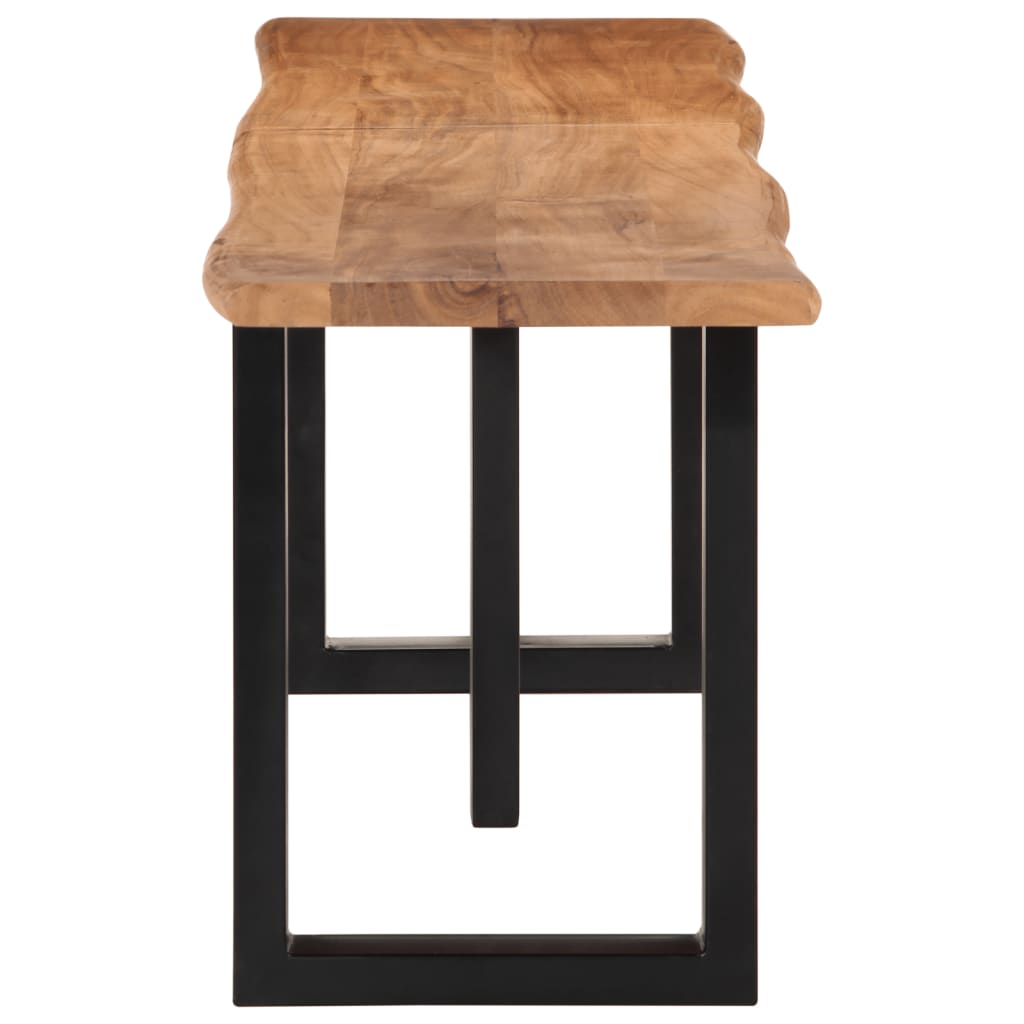 Tömör akácfa és acél pad 160 cm