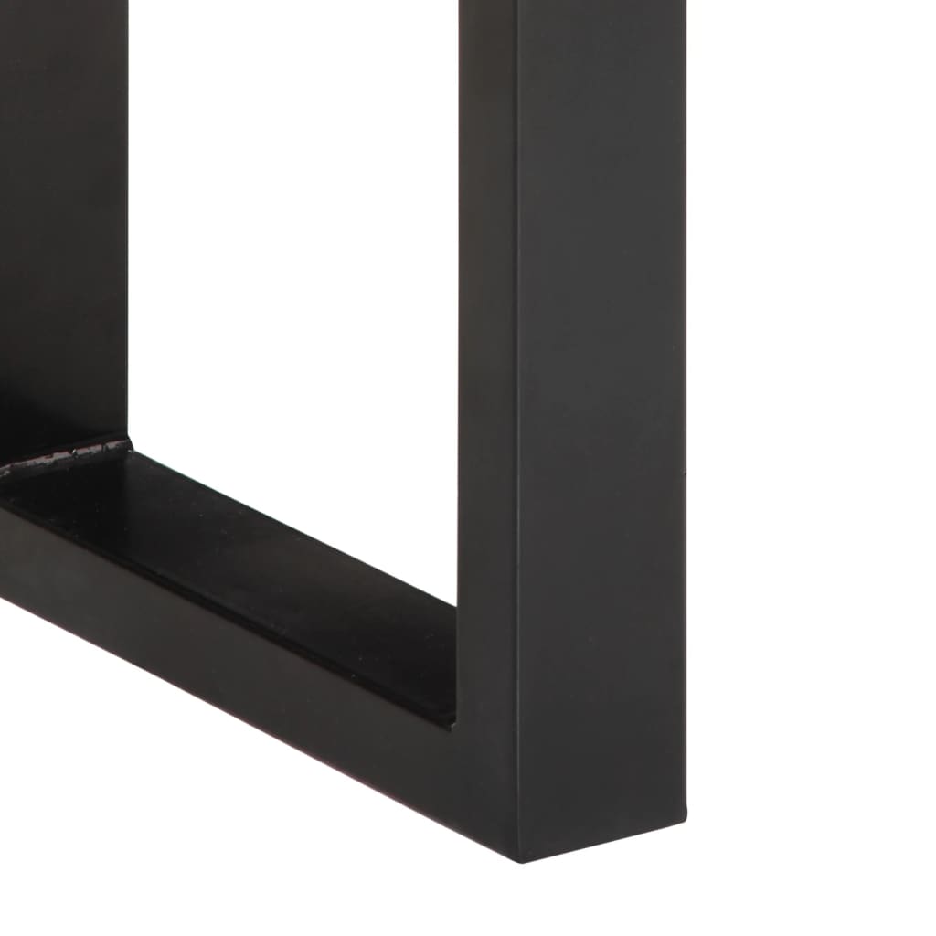 Tömör nyers mangófa és acél pad 160 cm