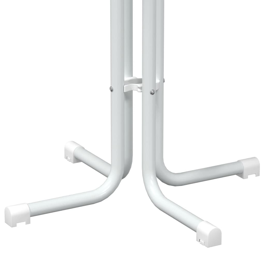 Fehér étkezőasztal szerelt fa és acél ø60x110 cm