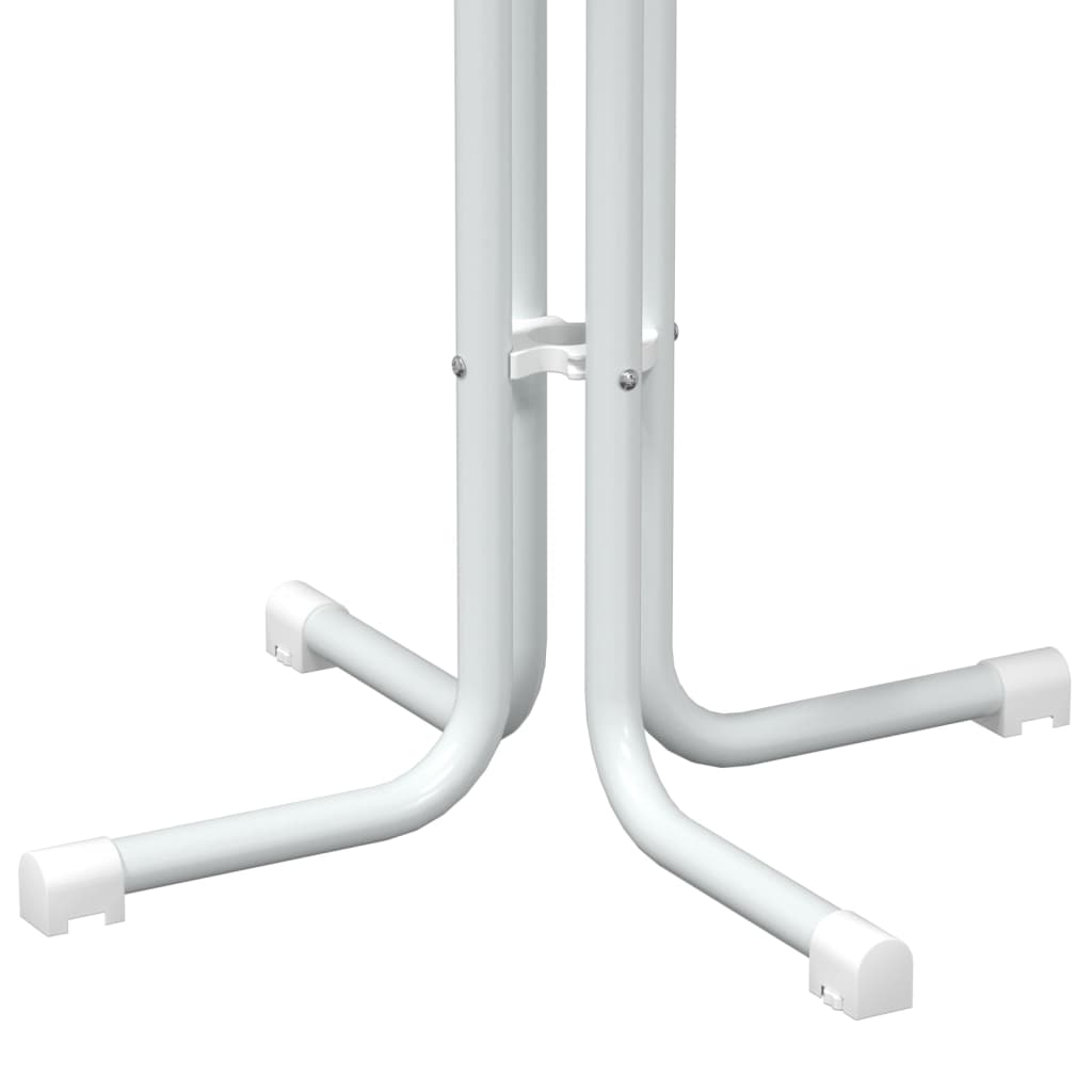 Fehér étkezőasztal szerelt fa és acél ø70x110 cm