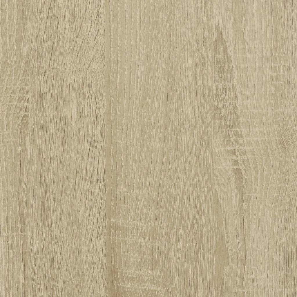 Sonoma tölgy színű szerelt fa kanapéágy fiókokkal 75 x 190 cm