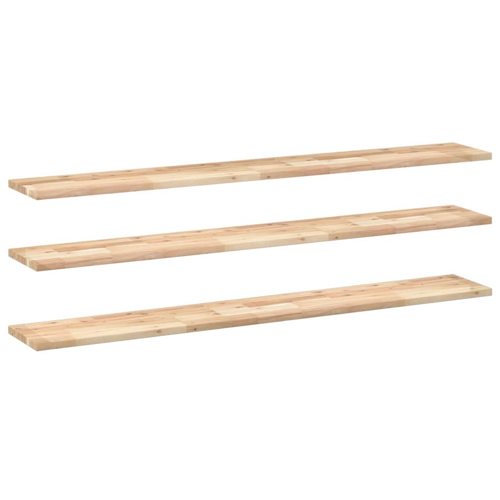 3 db kezeletlen tömör akácfa függőpolc 140 x 20 x 2 cm