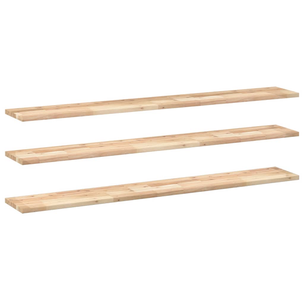 3 db kezeletlen tömör akácfa függőpolc 160 x 20 x 2 cm