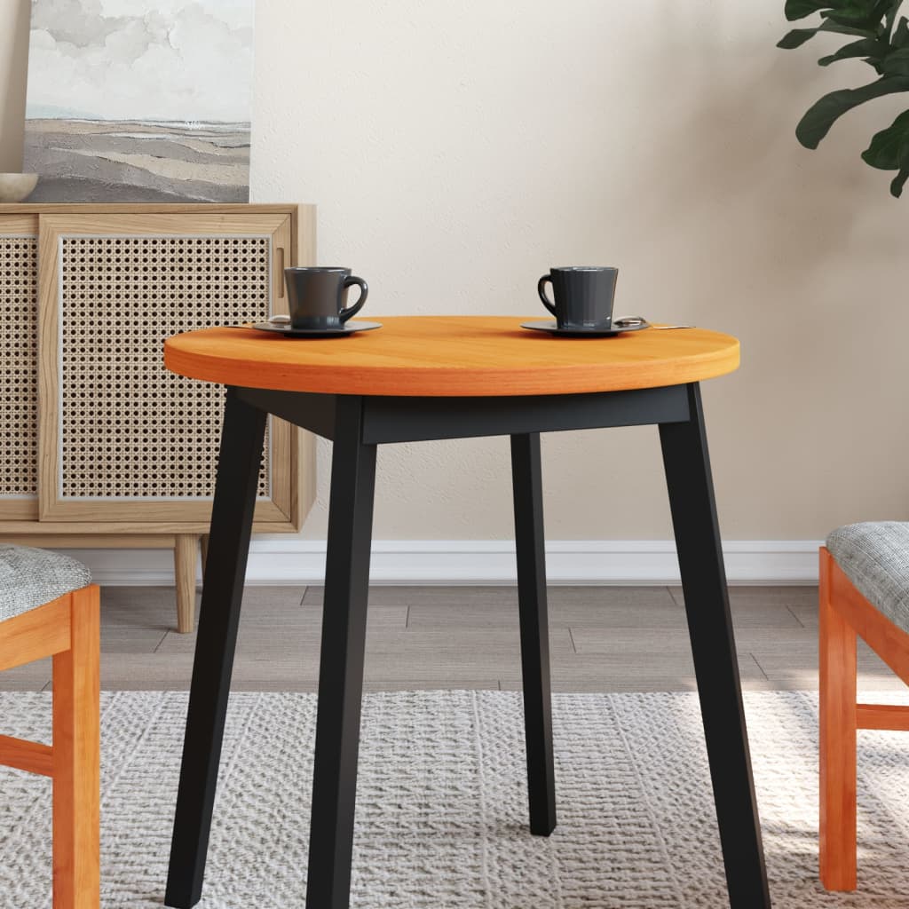 Viaszbarna tömör fenyőfa kerek asztallap ø60 x 2,5 cm