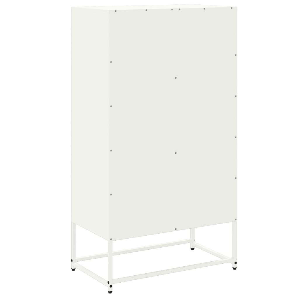 Fehér acél magasszekrény 68,5 x 38,5 x 123,5 cm