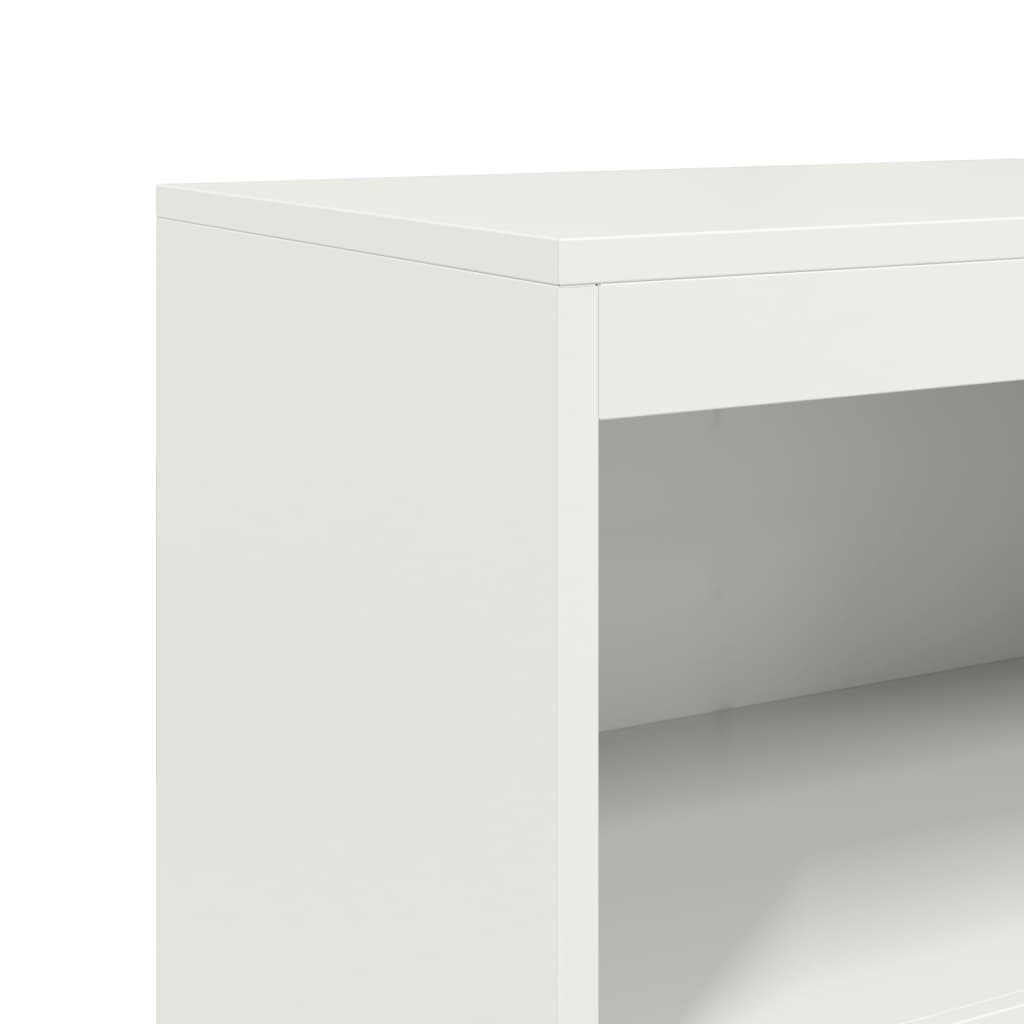 Fehér acél magasszekrény 68,5 x 38,5 x 123,5 cm
