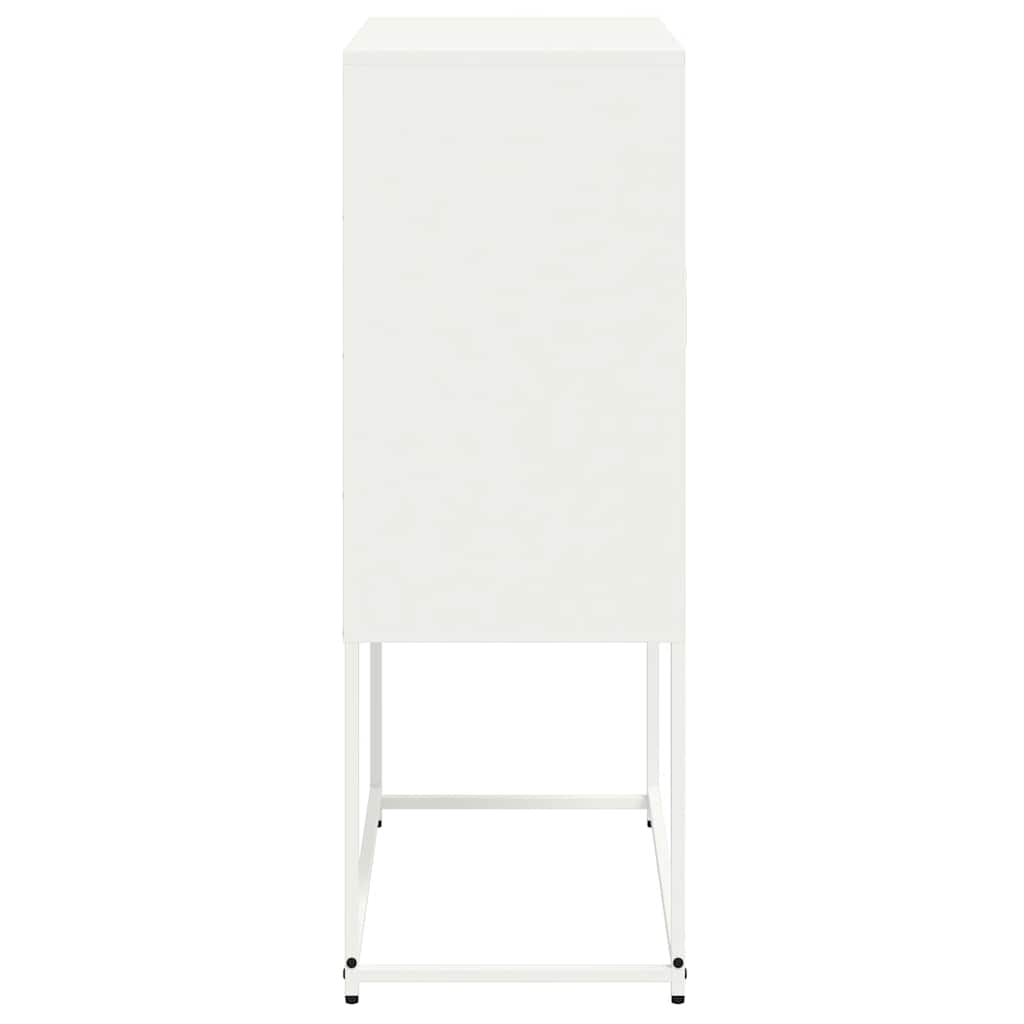 Fehér acél magasszekrény 68,5 x 38,5 x 107 cm