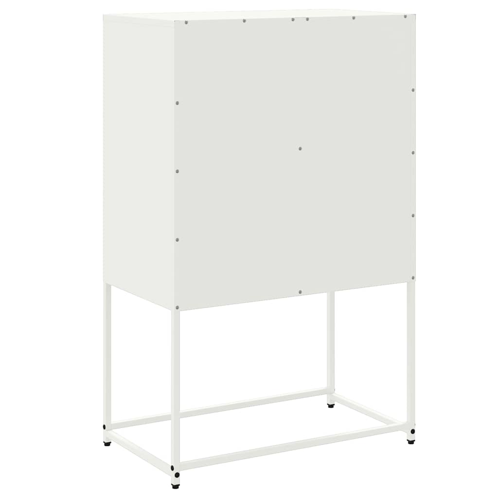 Fehér acél magasszekrény 68,5 x 38,5 x 107 cm