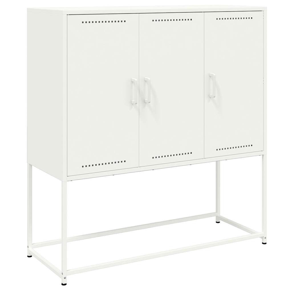 Fehér acél magasszekrény 100,5 x 39 x 107 cm