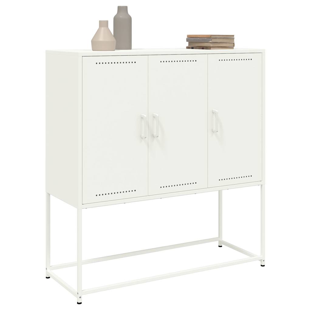 Fehér acél magasszekrény 100,5 x 39 x 107 cm