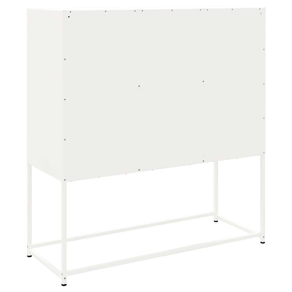 Fehér acél magasszekrény 100,5 x 39 x 107 cm